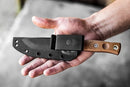TOPS Fieldcraft Fixed Knife 3.75" Full Tang 1095HC Steel Blade Micarta Handle
