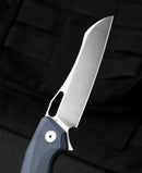 Bestech Knives Platypus Linerlock Folding Knife 3.5" D2 Tool Steel Blade Blue-Gray G10 Handle