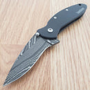 Kershaw Scallion Assisted Folding Knife 2½ Damascus Steel Blade Stainless Handle