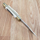 Schrade Lockback Folding Knife 3.75" Satin Stainless Steel Blade Stag Handle