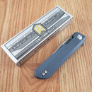 Bestech Knives Bestechman Dundee Linerlock Folding Knife 3.5" D2 Tool Steel Blade Blue-Gray G10 Handle