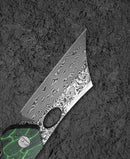 Bestech Knives Skirmish Linerlock Folding Knife 3.25" Damascus Steel Blade Green / Black G10 Handle