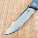Bestech Knives Bestechman Dundee Linerlock Folding Knife 3.5" D2 Tool Steel Blade Blue-Gray G10 Handle