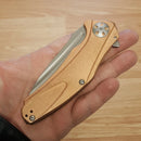 Kershaw Natrix XL Frame Folding Knife 3.75" D2 Tool Steel Blade Copper Handle
