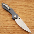 CJRB Small Feldspar Linerlock Folding Knife 3" D2 Tool Steel Blade Blue/Gray G10 Handle
