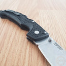 Cold Steel L Voyager Folding Knife 4" AUS-10A Steel Blade Black Black Griv-Ex Handle