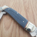 Rough Ryder Whittler Pocket Knife Stainless Steel Blades Jean Micarta Handle