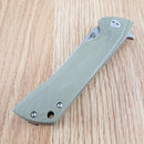 Bestech Knives Paladin Folding Knife 3.75" D2 Tool Steel Blade Beige G10 Handle