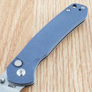 CJRB Pyrite Folding Knife 3.13" AR-RPM9 Steel Blade Blue-Gray G10 Handle