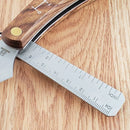 Rough Ryder Mushroom Folding Pocket Knife 440A Steel Blade Brown Wood Handle