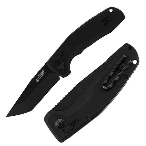 SOG AU-XR Lock Folding Automatic Knife 3.5" D2 Tool Steel Blade Black Aluminum Handle G15380357 -SOG - Survivor Hand Precision Knives & Outdoor Gear Store