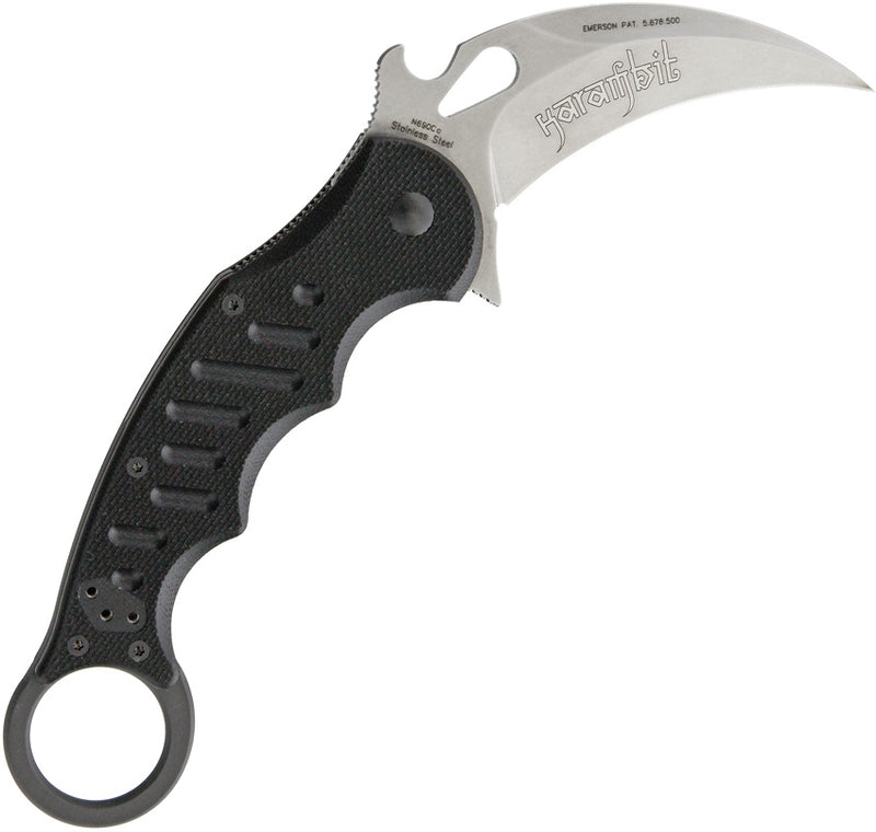 Fox Karambit Folding Knife 3" Stonewash Finish N690Co Steel Blade Black G10 Handle X479SW -Fox - Survivor Hand Precision Knives & Outdoor Gear Store