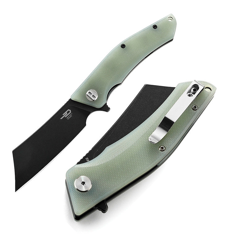 Bestech Knives Cubis Linerlock Folding Knife 3.13" D2 Tool Steel Blade Jade G10 Handle KG42E -Bestech Knives - Survivor Hand Precision Knives & Outdoor Gear Store