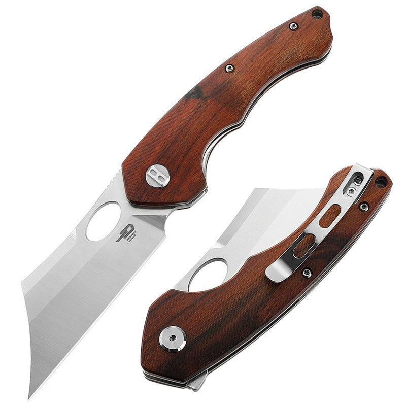 Bestech Knives Skirmish Linerlock Folding Knife 3.25" D2 Tool Steel Blade Ironwood Handle L06A -Bestech Knives - Survivor Hand Precision Knives & Outdoor Gear Store