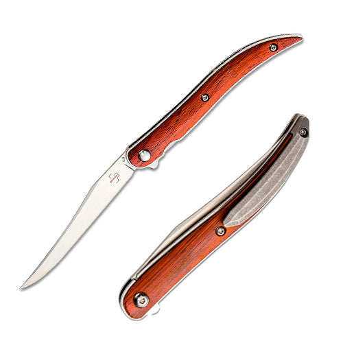 Boker Plus Texas Toothpick Linerlock Folding Knife 3.25" VG-10 Steel Blade Cocobolo Wood Handle 01BO389 -Boker Plus - Survivor Hand Precision Knives & Outdoor Gear Store