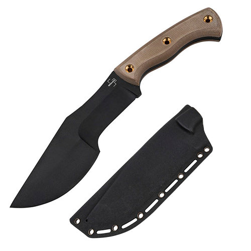 Boker Plus Tracker Fixed Knife 7.25" 1095 Carbon Steel Blade Brown Micarta Handle P02BO073 -Boker Plus - Survivor Hand Precision Knives & Outdoor Gear Store