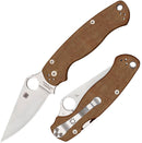Spyderco Para Military 2 Comp Lock Folding Knife 3.5" CPM Cru-Wear Steel Blade Brown Canvas Micarta Handle 81MPCW2 -Spyderco - Survivor Hand Precision Knives & Outdoor Gear Store