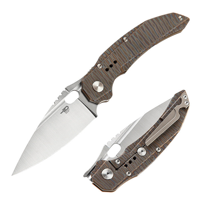 Bestech Knives Exploit Frame Folding Knife 3.13" S35VN Steel Blade Titanium Handle KT2005D -Bestech Knives - Survivor Hand Precision Knives & Outdoor Gear Store