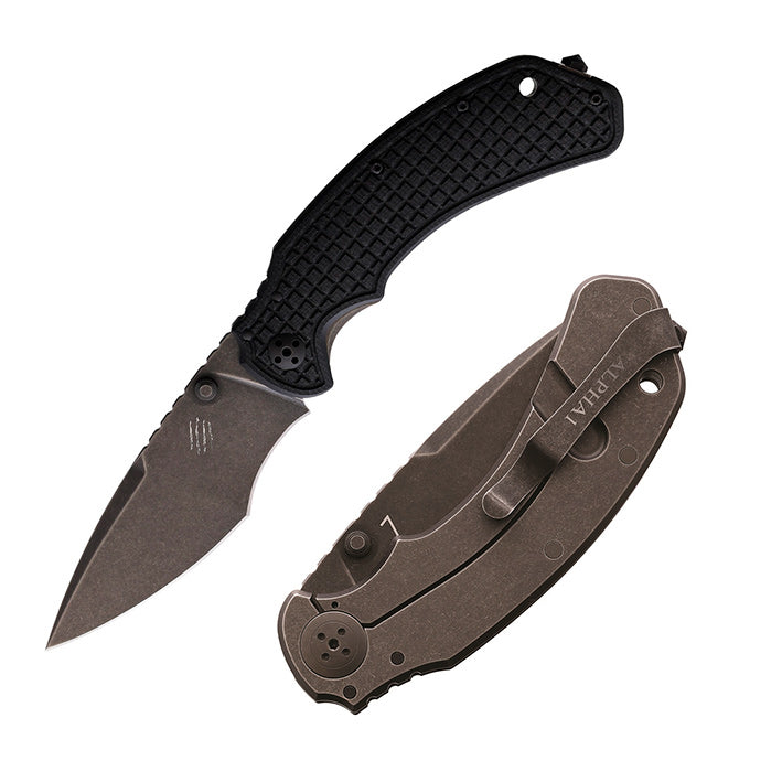 Bastinelli Creations Alpha 1 Folding Knife 3.75" M390 Steel Blade G10/Titanium Handle S243 -Bastinelli Creations - Survivor Hand Precision Knives & Outdoor Gear Store