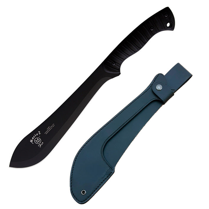 Fox Macho Fixed Machete 11.5" 1.4116 Steel Blade Black Rubberized FRN Handle X680T -Fox - Survivor Hand Precision Knives & Outdoor Gear Store