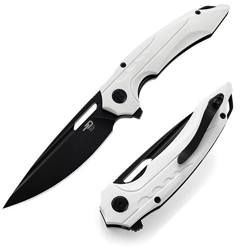 Bestech Knives Ornetta Liner Folding Knife 3.5" Bohler N690 Steel Blade White G10 Handle KG50E -Bestech Knives - Survivor Hand Precision Knives & Outdoor Gear Store