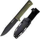 Cold Steel SRK Compact Fixed Knife 5" Black Tuff-Ex Coated SK5 Carbon Steel Clip Point Blade OD Green Kray-Ex Handle 49LCKDODBK -Cold Steel - Survivor Hand Precision Knives & Outdoor Gear Store