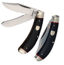 Rough Ryder Bow Trapper Pocket Knife Stainless Steel Blades Black Micarta Handle 2379 -Rough Ryder - Survivor Hand Precision Knives & Outdoor Gear Store