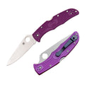 Spyderco Endura 4 Lockback Folding Knife 3.75" VG-10 Steel Blade Purple Textured FRN Handle 10FPPR -Spyderco - Survivor Hand Precision Knives & Outdoor Gear Store