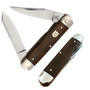 Rough Ryder Moose Pocket Knife 440 Steel Blades Brown Burlap Micarta Handle 2338 -Rough Ryder - Survivor Hand Precision Knives & Outdoor Gear Store