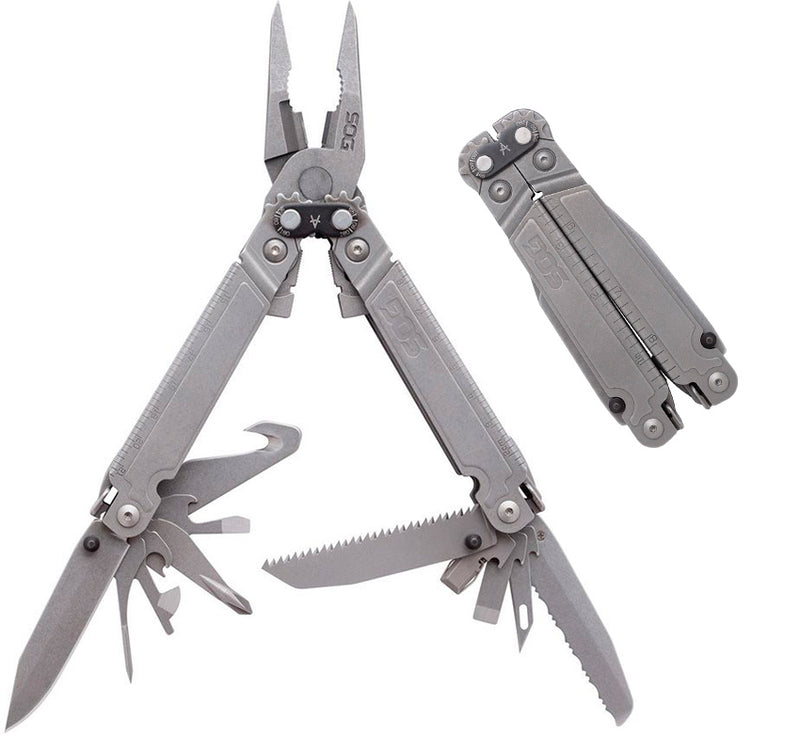 SOG PowerAccess Assist SW Multi Tool Pliers Ruler Awl Wire Cutter/Crimper Drivers Openers GPA3001CP -SOG - Survivor Hand Precision Knives & Outdoor Gear Store