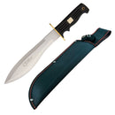 Frost Cutlery Quicksilver Bowie Fixed Knife 9.75" Stainless Steel/Drop Point Blade Black Rubber Handle S577 -Frost Cutlery - Survivor Hand Precision Knives & Outdoor Gear Store