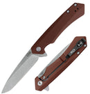 Case XX Kinzua EDC Frame Folding Knife 3.75" S35VN Steel Tanto Blade Brown Smooth Aluminum Handle 64692 -Case Cutlery - Survivor Hand Precision Knives & Outdoor Gear Store