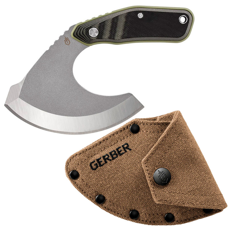 Gerber Downwind Ulu Fixed Knife 4.5" 7Cr17MoV Steel Blade Black And Green G10 Handle 937 -Gerber - Survivor Hand Precision Knives & Outdoor Gear Store