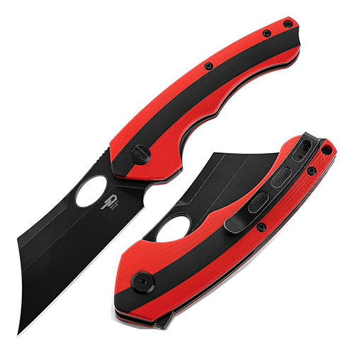 Bestech Knives Skirmish Liner Folding Knife 3.5" D2 Tool Steel Blade Black/Red G10 Handle KG44D -Bestech Knives - Survivor Hand Precision Knives & Outdoor Gear Store