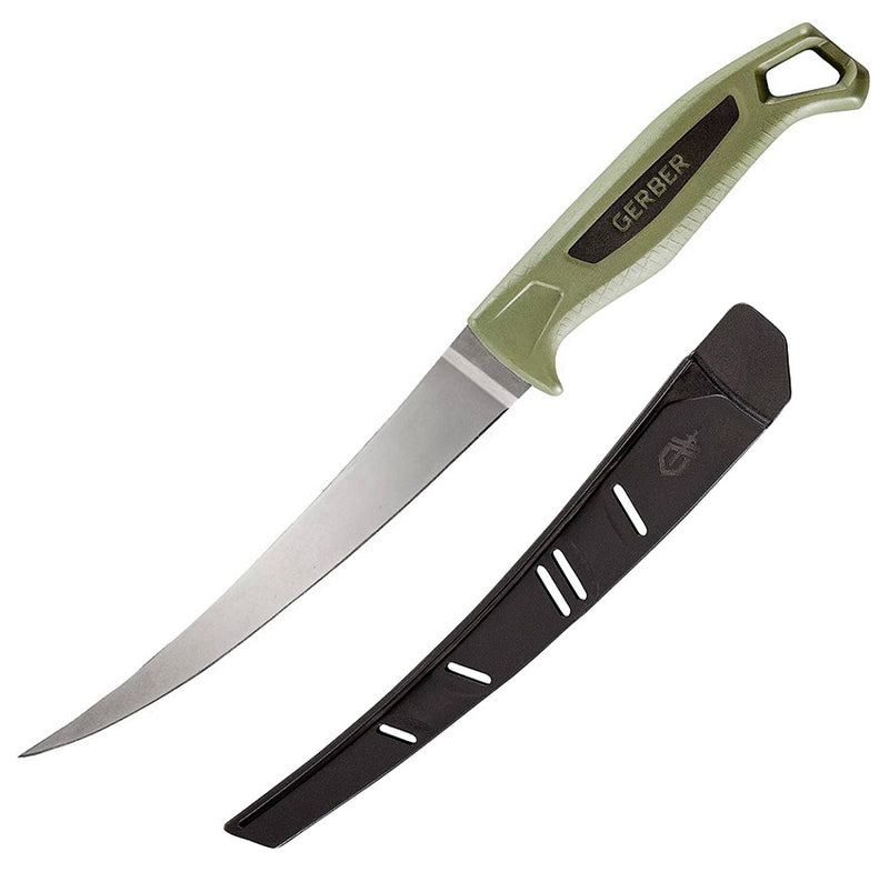 Gerber Ceviche Fixed Knife 7" 5Cr15MoV Steel Fillet Blade Green Polypropylene Handle 132 -Gerber - Survivor Hand Precision Knives & Outdoor Gear Store