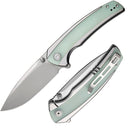 Civivi Teraxe Folding Knife 3.5" Nitro-V Steel Blade Stainless/Jade G10 Inlay Handle VC200362 -Civivi - Survivor Hand Precision Knives & Outdoor Gear Store