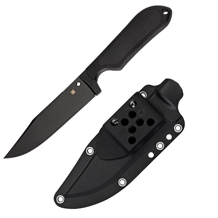 Spyderco Street Bowie Fixed Knife 5" VG-10 Steel Blade Black FRN/Rubber Insert Handle FB04PBB -Spyderco - Survivor Hand Precision Knives & Outdoor Gear Store