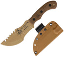 TOPS Mini Tom Tracker Fixed Knife 3.5" 1095 Carbon Steel Blade Tan Micarta Handle TBT04TAN -TOPS - Survivor Hand Precision Knives & Outdoor Gear Store