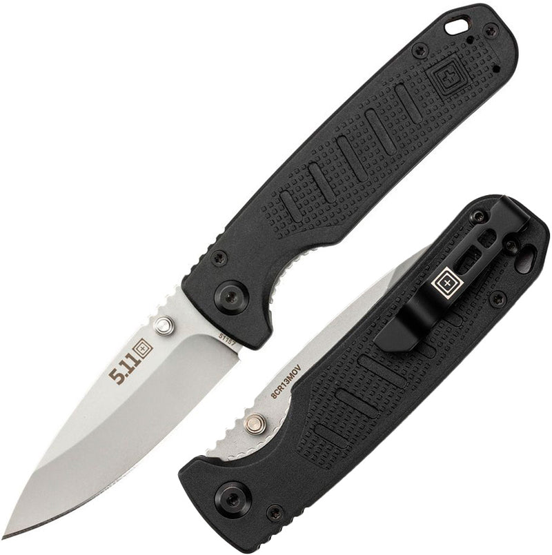 5.11 Tactical Mini Icarus Liner Folding Knife 3" 8Cr13MoV Steel Blade Black FRN Handle 51157019 -5.11 Tactical - Survivor Hand Precision Knives & Outdoor Gear Store