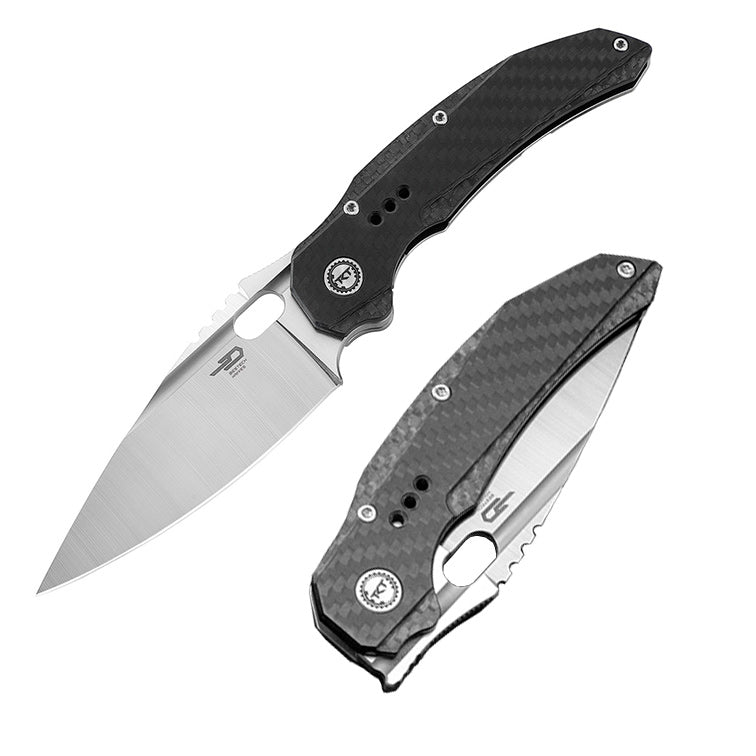 Bestech Knives Exploit Folding Knife 3.13" S35VN Steel Blade Gray Titanium/Carbon Fiber Handle KT2005E -Bestech Knives - Survivor Hand Precision Knives & Outdoor Gear Store