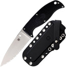 Spyderco Enuff 2 Fixed Knife 3.93" VG-10 Steel Full Flat Blade Black FRN Handle FB31SBK2 -Spyderco - Survivor Hand Precision Knives & Outdoor Gear Store