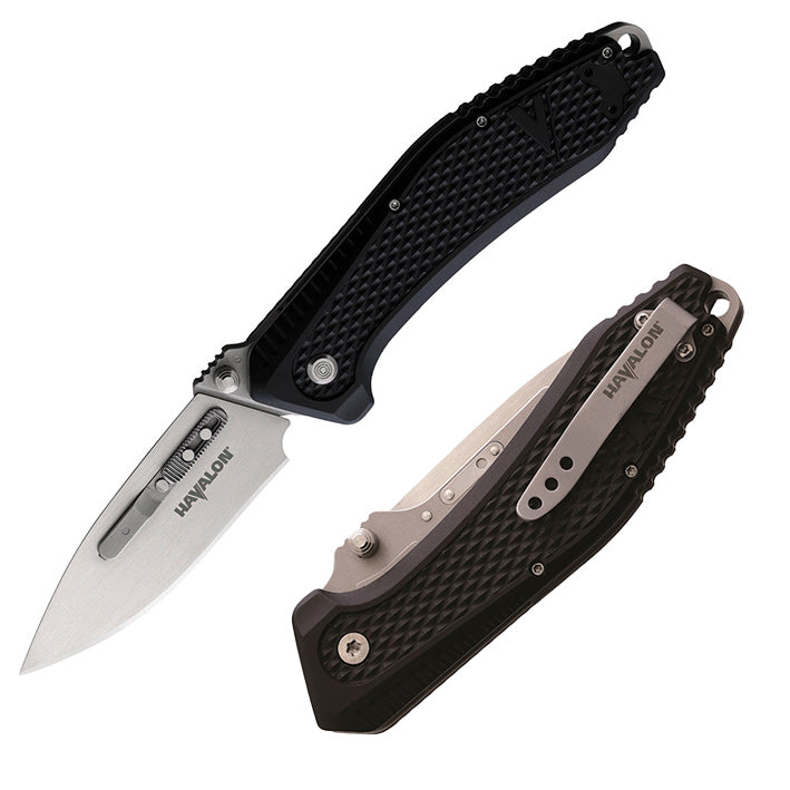 Havalon EDC REDI-Lock Folding Knife 3" AUS-8 Steel Blade Black Textured Synthetic Handle XTCREDIB -Havalon - Survivor Hand Precision Knives & Outdoor Gear Store