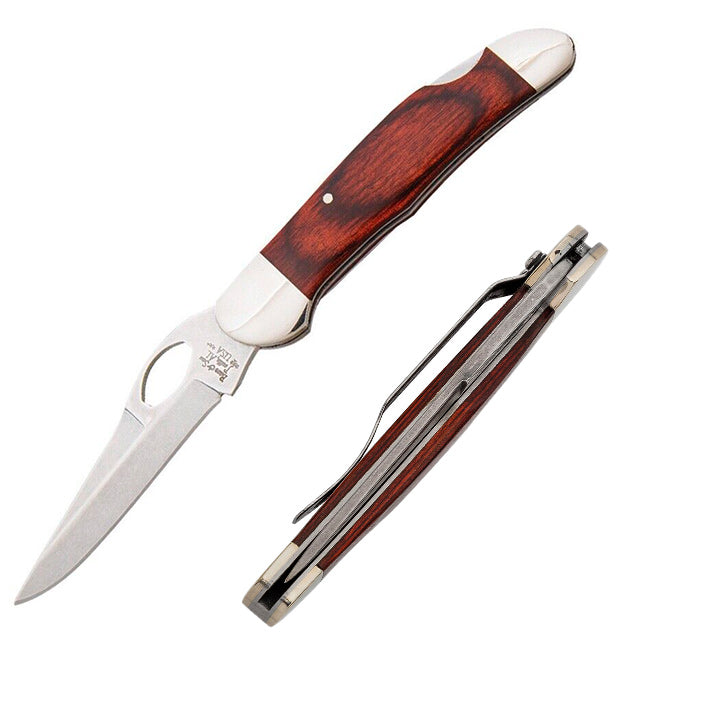 Bear & Son Cowhand Lockback Folding Knife 3.38" Stainless Steel Blade Rosewood Handle 2150LR -Bear & Son - Survivor Hand Precision Knives & Outdoor Gear Store