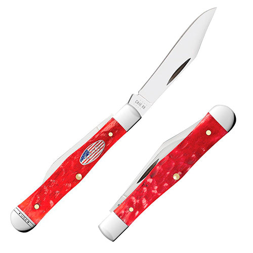 Case XX Swell Center Jack Pocket Knife Stainless Steel Blades Dark Red Jigged Bone Handle 10733 -Case Cutlery - Survivor Hand Precision Knives & Outdoor Gear Store