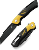 Bestech Knives Rockface Folding Knife 3.75" D2 Tool Steel Blade Black And Yellow G10 Handle KG46B -Bestech Knives - Survivor Hand Precision Knives & Outdoor Gear Store