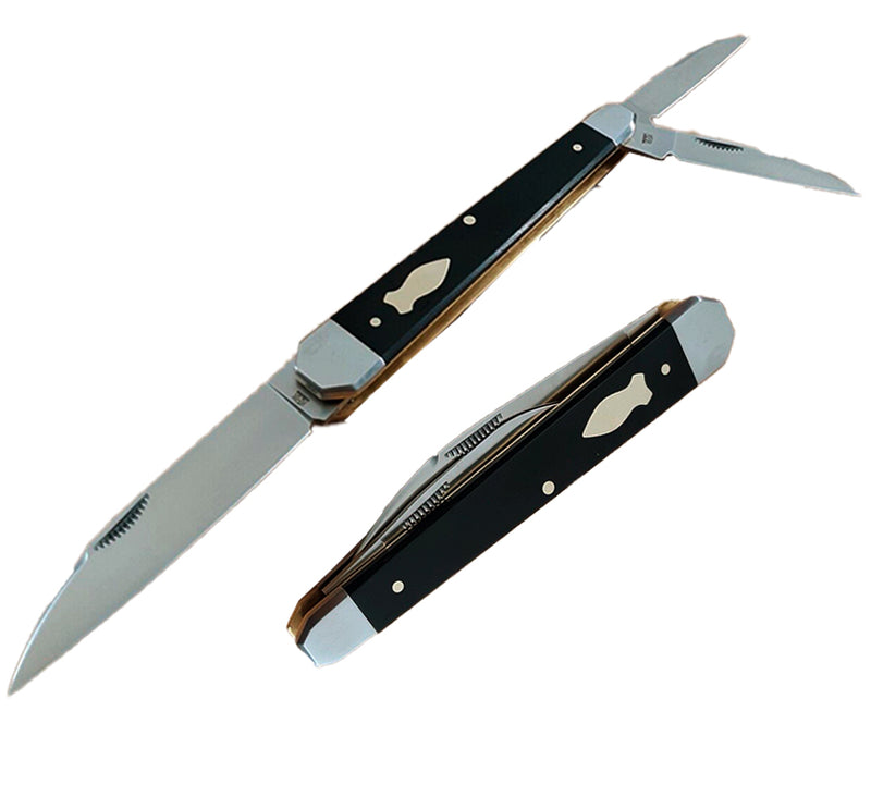 Rough Ryder Reserve Whittler Pocket Knife Stainless Steel Blades Black Micarta Handle R022 -Rough Ryder Reserve - Survivor Hand Precision Knives & Outdoor Gear Store