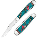 Case XX Trapper Cardinal Pocket Knife Stainless Steel Clip/Spey Blades Embellished Color Wash Natural Bone Handle 39159 -Case Cutlery - Survivor Hand Precision Knives & Outdoor Gear Store