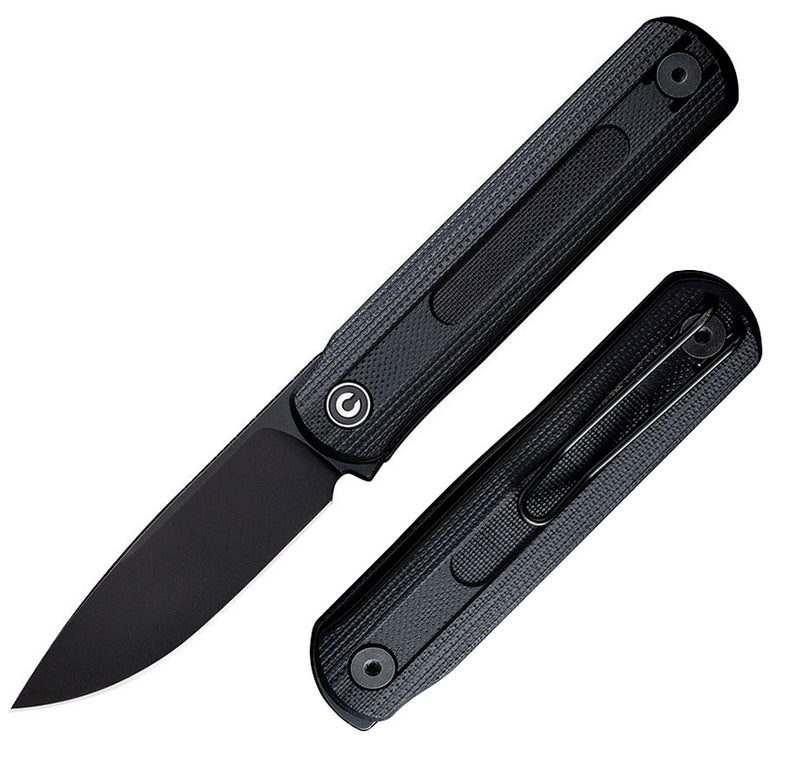 Civivi Slip Joint Folding Knife 2.63" Nitro-V Steel Drop Point Blade Black G10 Handle C210443 -Civivi - Survivor Hand Precision Knives & Outdoor Gear Store