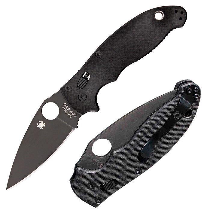 Spyderco Manix 2 Ball Bearing Folding Knife 3.38" CPM S30V Steel Blade Black G10 Handle 101GPBBK2 -Spyderco - Survivor Hand Precision Knives & Outdoor Gear Store