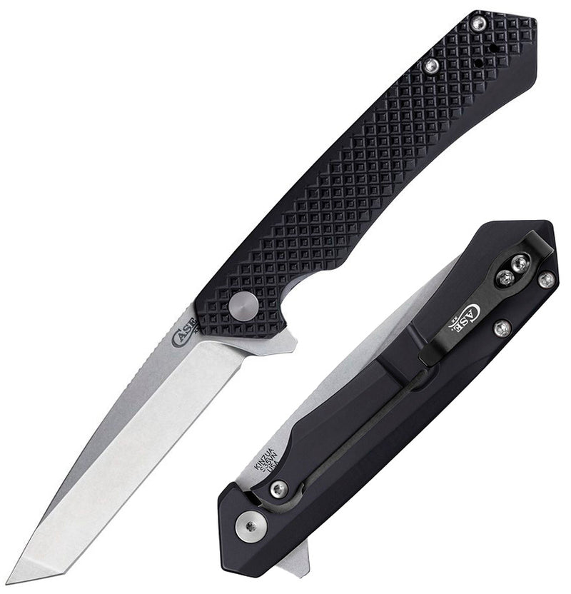 Case XX Kinzua EDC Frame Folding Knife 3.75" S35VN Steel Tanto Blade Black Textured Aluminum Handle 64684 -Case Cutlery - Survivor Hand Precision Knives & Outdoor Gear Store